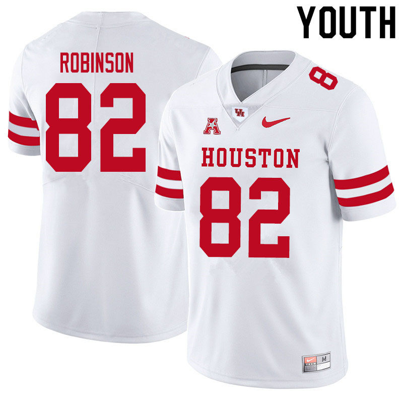 Youth #83 Dylan Robinson Houston Cougars College Football Jerseys Sale-White - Click Image to Close